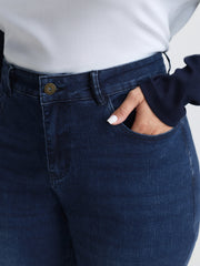 Stretchy Mid-Rise Bootcut Jeans