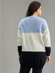 Supersoft Essentials Colorblock Contrast Open Front Cardigan