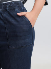 Supersoft Drawstring Waist Cuffed Jeans
